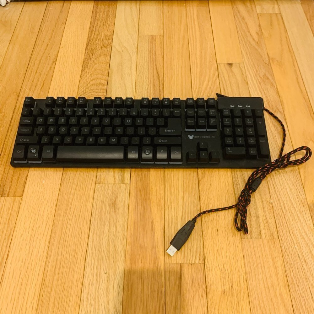 Rainbow LED Backlit 87 Keys Gaming Keyboard, Compact Keyboard - Picture 12 of 13